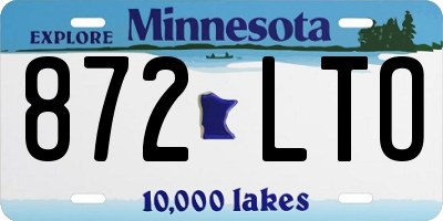 MN license plate 872LTO