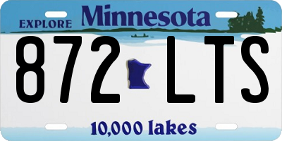MN license plate 872LTS