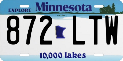 MN license plate 872LTW