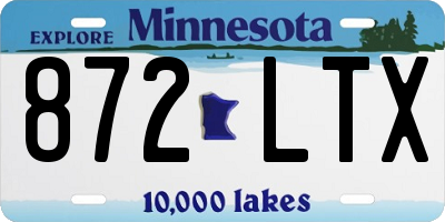 MN license plate 872LTX
