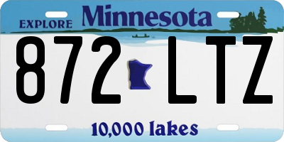 MN license plate 872LTZ