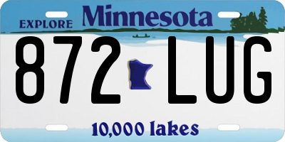 MN license plate 872LUG