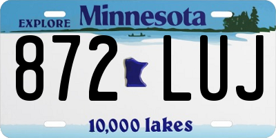 MN license plate 872LUJ