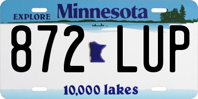 MN license plate 872LUP