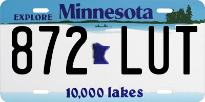 MN license plate 872LUT