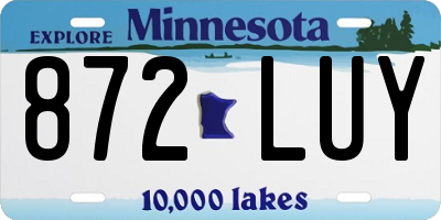 MN license plate 872LUY
