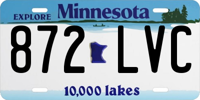 MN license plate 872LVC