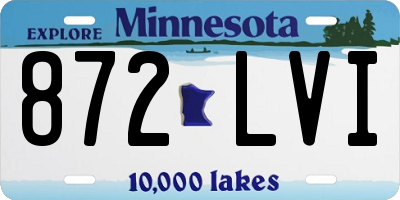 MN license plate 872LVI