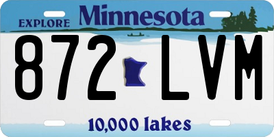 MN license plate 872LVM