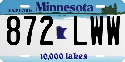 MN license plate 872LWW