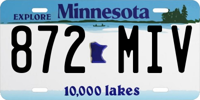 MN license plate 872MIV