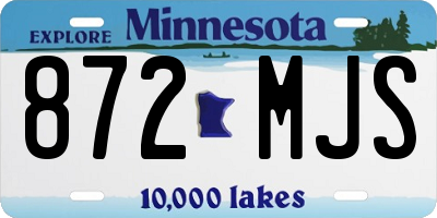 MN license plate 872MJS