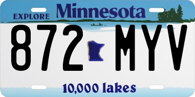 MN license plate 872MYV