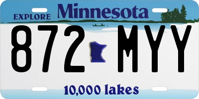 MN license plate 872MYY