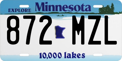 MN license plate 872MZL