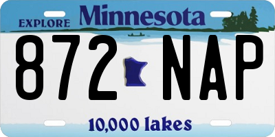 MN license plate 872NAP