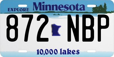 MN license plate 872NBP
