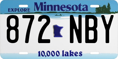 MN license plate 872NBY