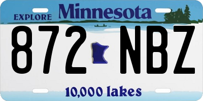 MN license plate 872NBZ