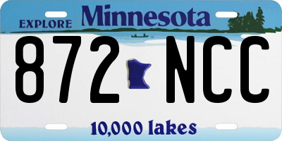 MN license plate 872NCC