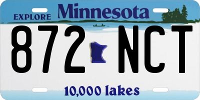 MN license plate 872NCT