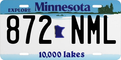 MN license plate 872NML