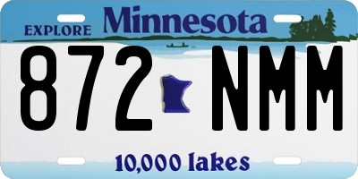 MN license plate 872NMM