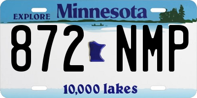 MN license plate 872NMP
