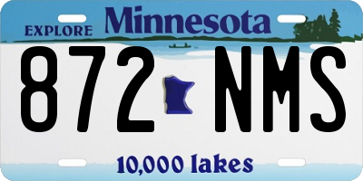 MN license plate 872NMS