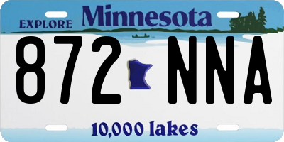 MN license plate 872NNA