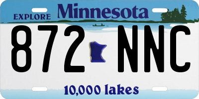 MN license plate 872NNC