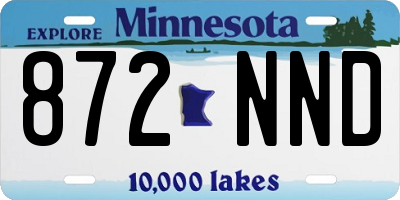 MN license plate 872NND
