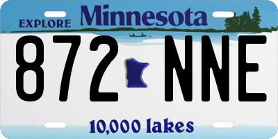 MN license plate 872NNE