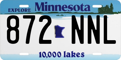 MN license plate 872NNL