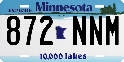 MN license plate 872NNM