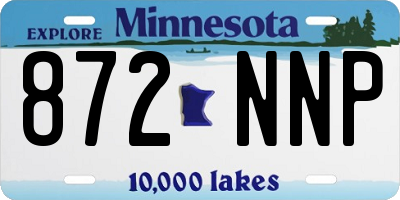 MN license plate 872NNP