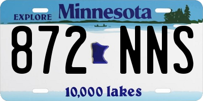 MN license plate 872NNS