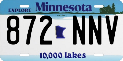 MN license plate 872NNV