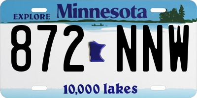 MN license plate 872NNW