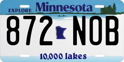 MN license plate 872NOB