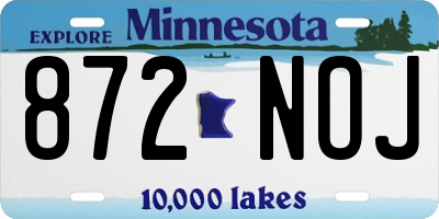 MN license plate 872NOJ