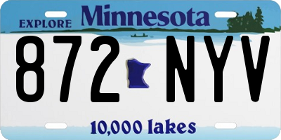 MN license plate 872NYV