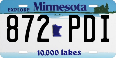 MN license plate 872PDI