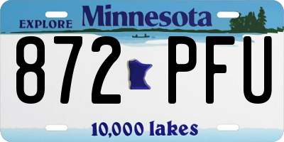 MN license plate 872PFU