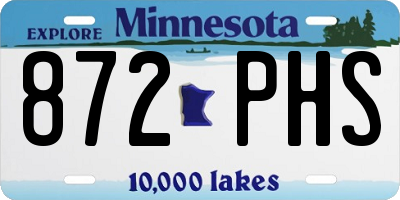 MN license plate 872PHS