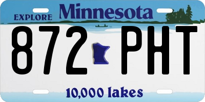 MN license plate 872PHT