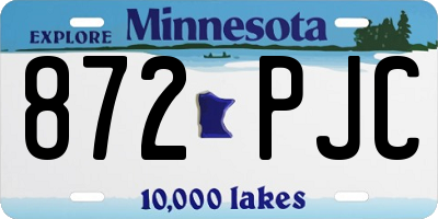 MN license plate 872PJC