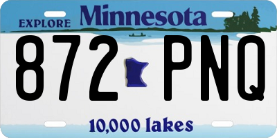 MN license plate 872PNQ