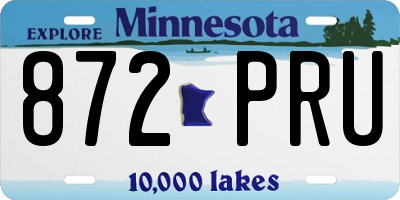 MN license plate 872PRU