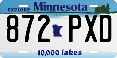 MN license plate 872PXD